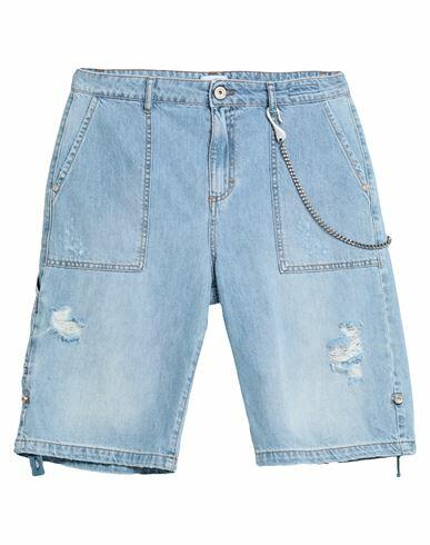 Berna Man Denim shorts Blue Cotton Cover