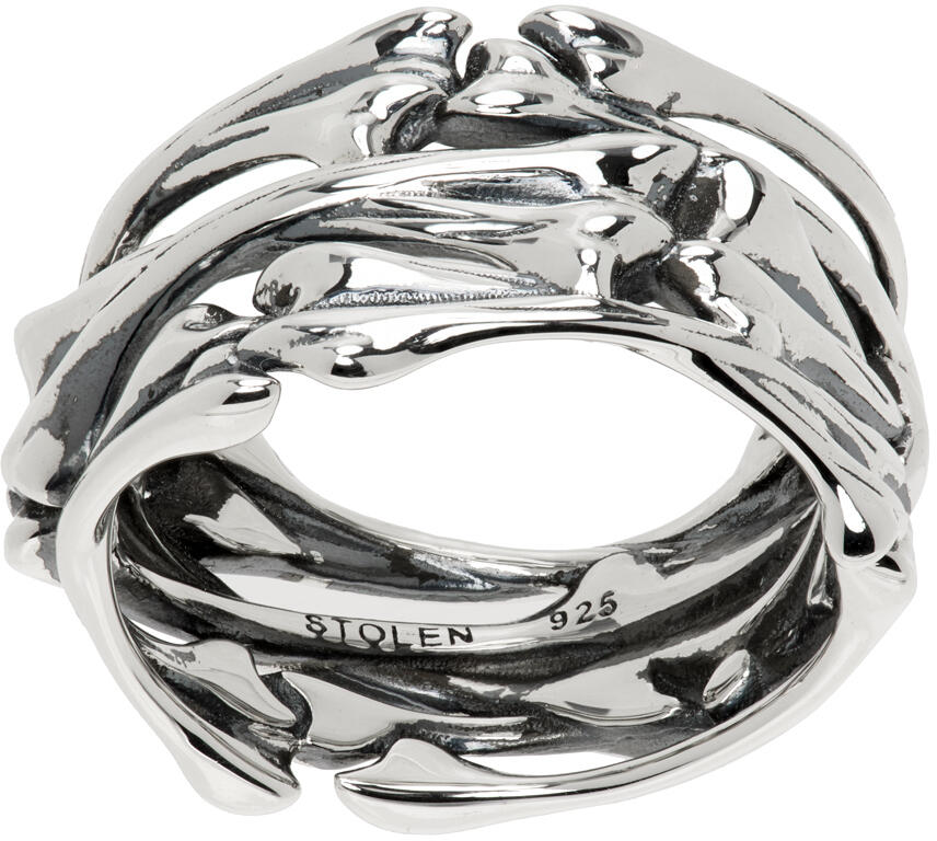 Stolen Girlfriends Club Silver Skeletal Band Ring Cover