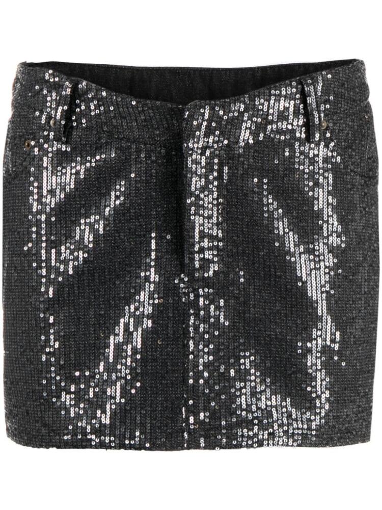 ROTATE BIRGER CHRISTENSEN sequin twill mini skirt - Black Cover