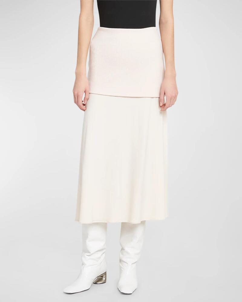 Jil Sander Layered Maxi A-Line Skirt Cover