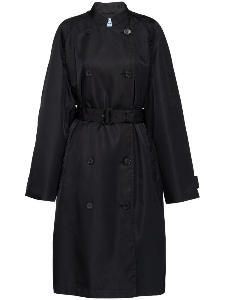 Prada Re-Nylon double-breasted raincoat - Black Cover