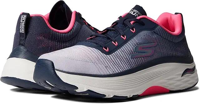 SKECHERS Max Cushioning Arch Fit Breeze Tech (Navy/Pink) Women's Shoes Cover