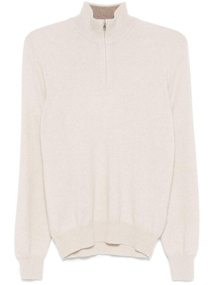 Barba Lupo Zip sweater - Neutrals Cover