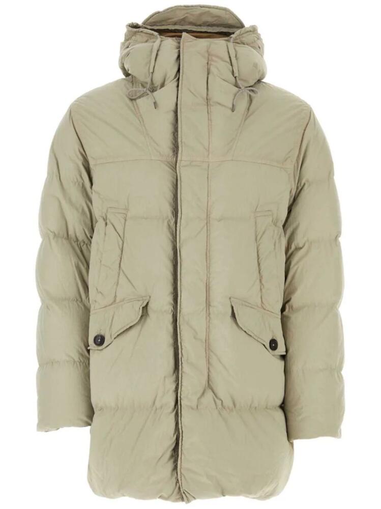 Ten C drawstring-hood down coat - Neutrals Cover