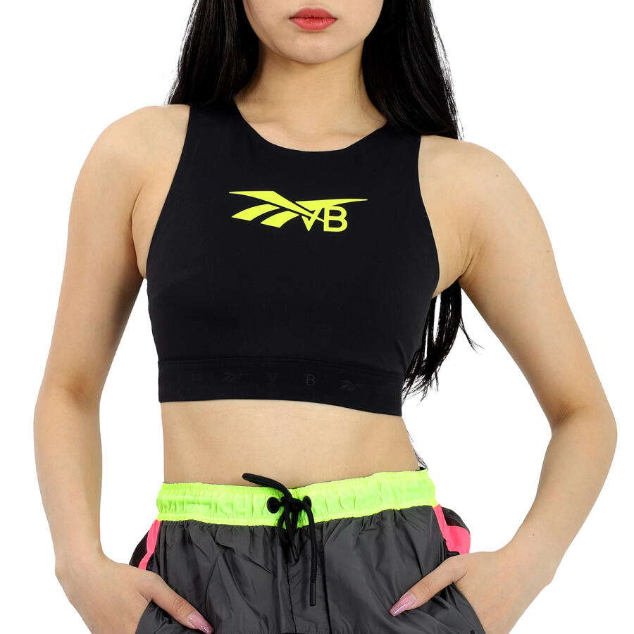 Reebok X Victoria Beckham Black Logo Sports Bra Cover