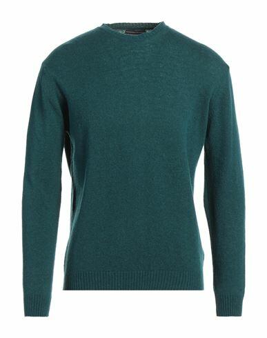 Alessandro Dell'acqua Man Sweater Deep jade Wool, Nylon Cover