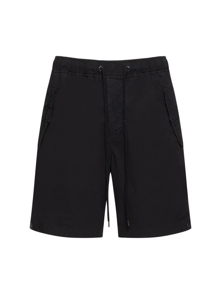 JAMES PERSE Stretch Cotton Poplin Flight Shorts Cover