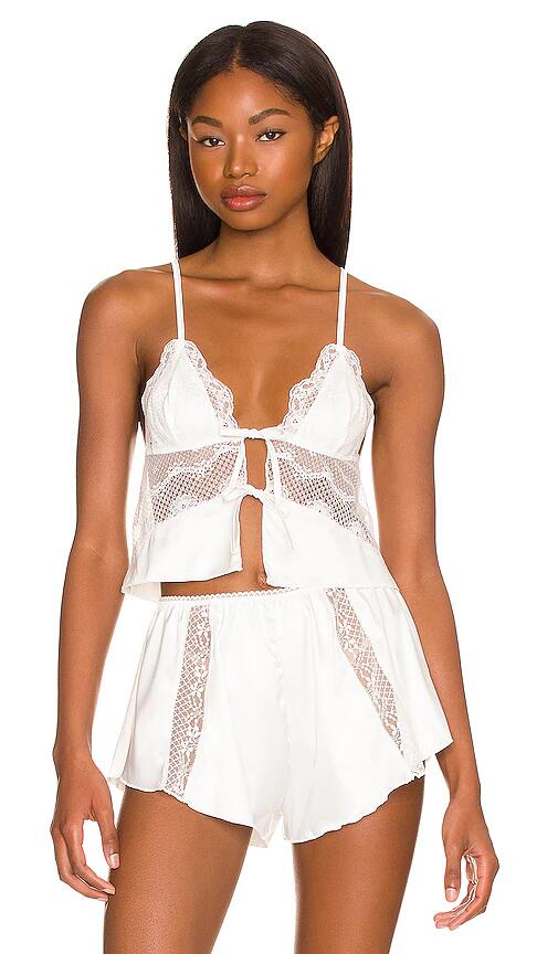 KAT THE LABEL Lucille Camisole in Ivory Cover