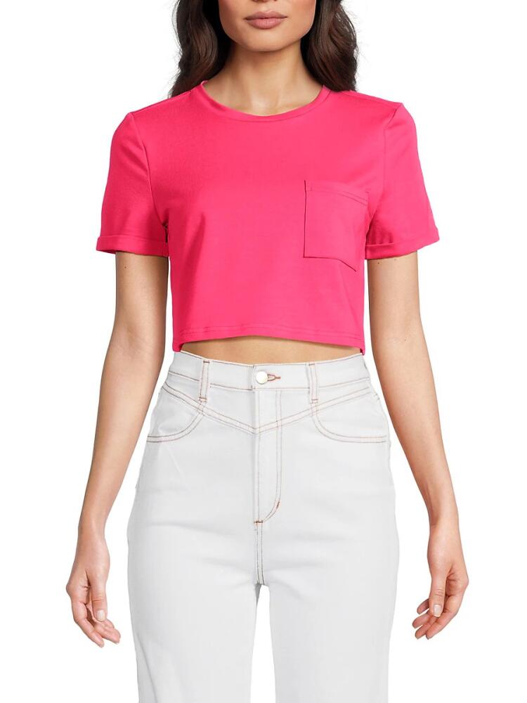 Walter Baker Women's Halsey Cropped Tee - Hot Pink Cover