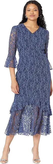 LITTLE MISTRESS Roxanne Dress (Navy) Women's Dress Cover