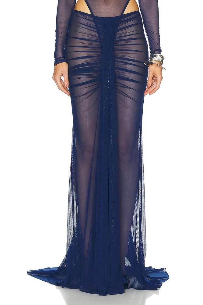 LaQuan Smith Maxi Skirt in Navy Cover