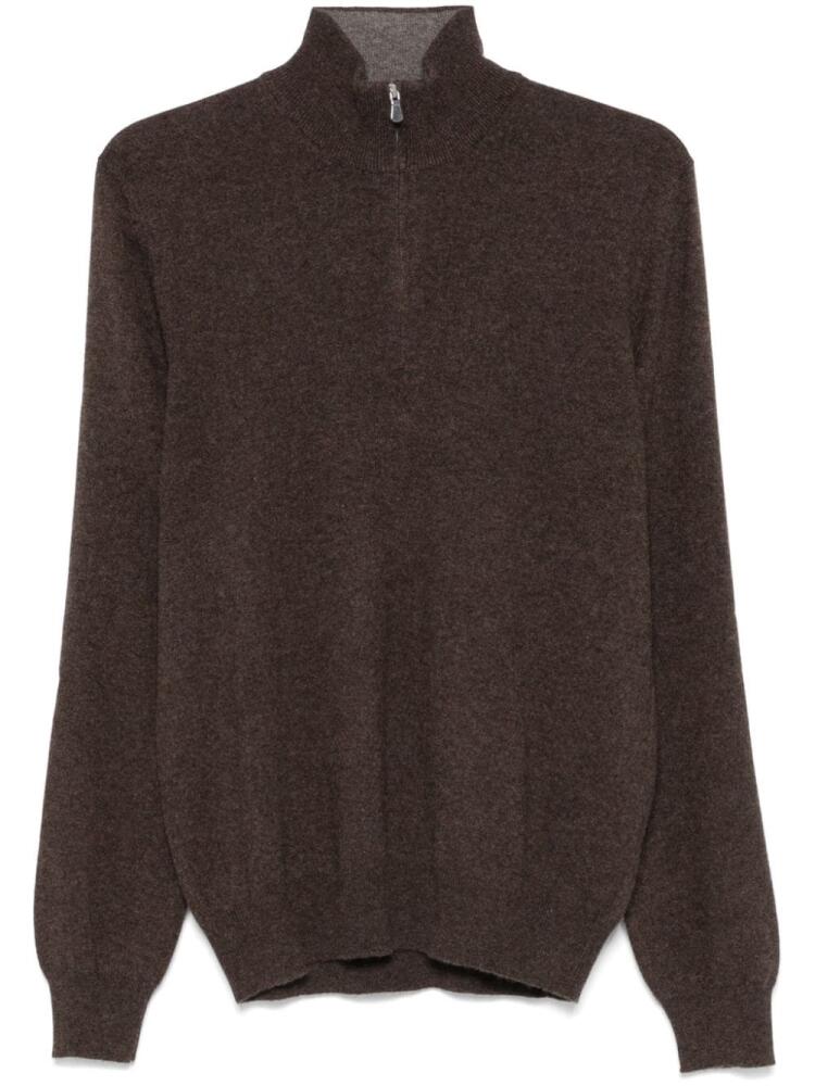 Barba Lupo Zip sweater - Brown Cover