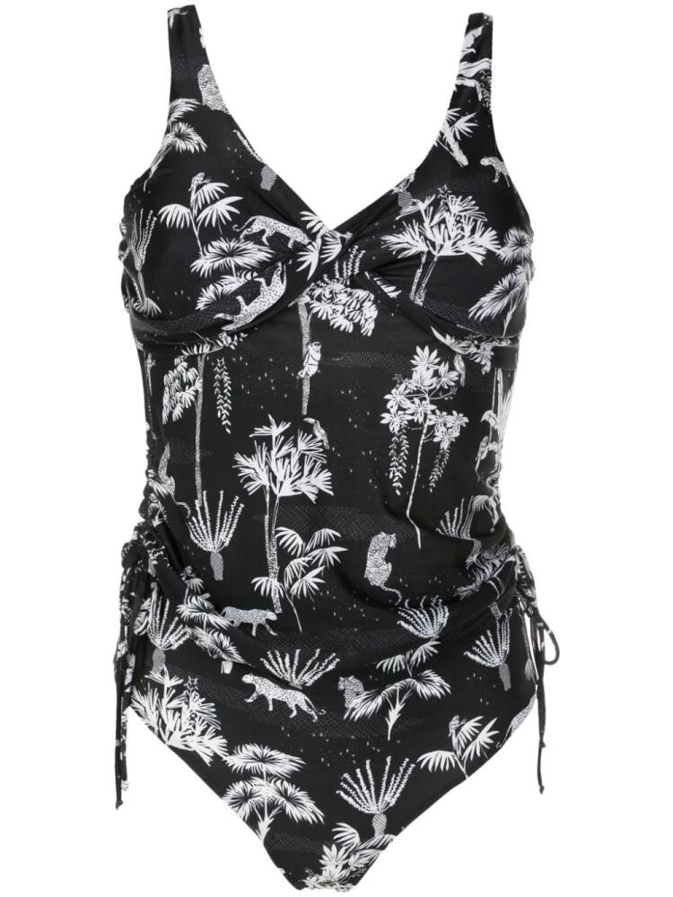 Lygia & Nanny Bruma botanical-print tankini - Black Cover