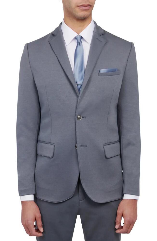 Brooklyn Brigade Slim Fit Performance Knit Sport Coat in Smoke Cover