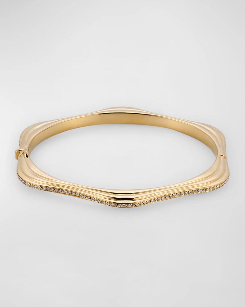 Sorellina 18K Yellow Gold Bangle with GH-SI Diamonds Cover