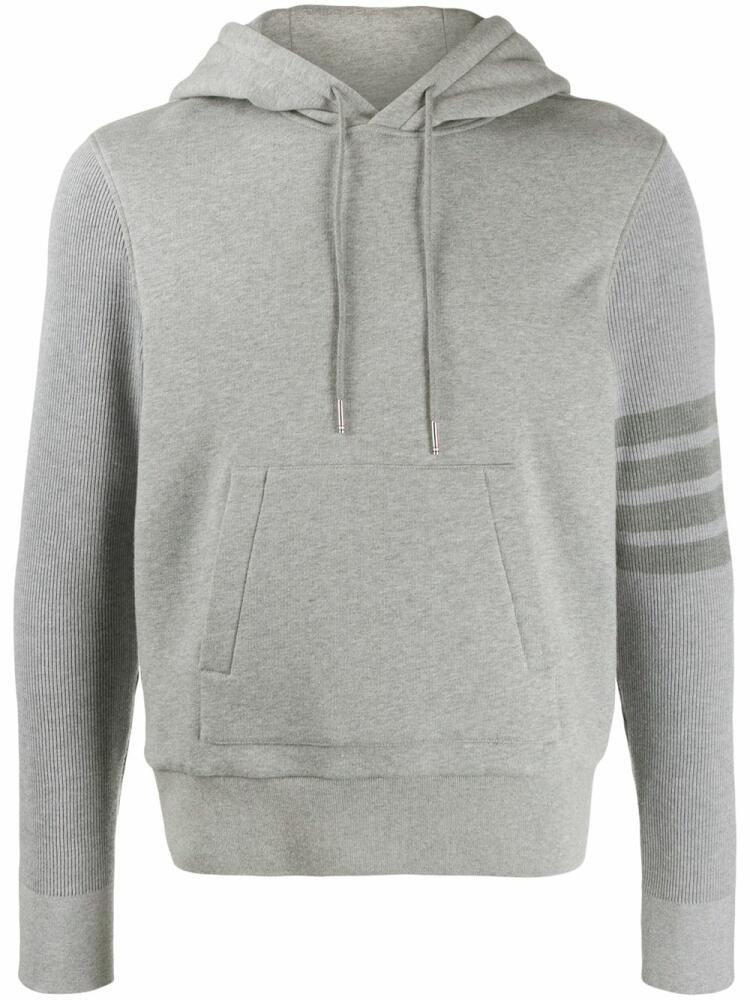 Thom Browne 4-Bar loopback hoodie - Grey Cover