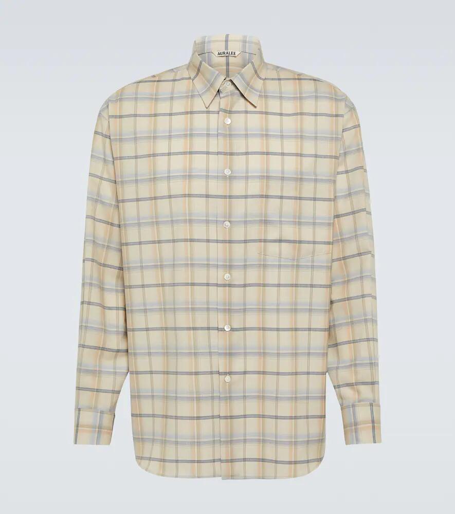 Auralee Checked wool shirt Cover