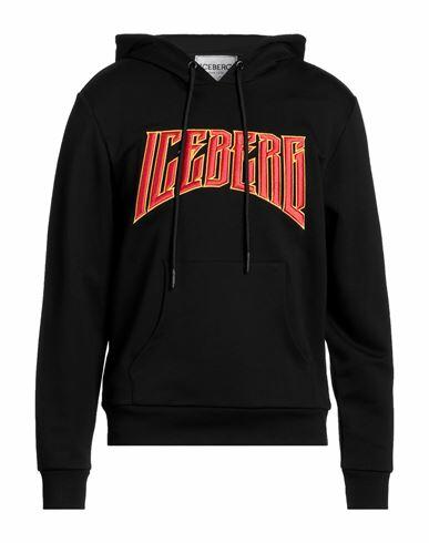 Iceberg Man Sweatshirt Black Cotton, Polyester Cover