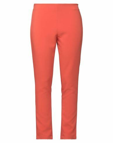 Niū Woman Pants Orange Polyester, Viscose, Elastane Cover