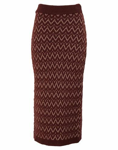 8 By Yoox Woman Midi skirt Burgundy Polyamide, Acrylic, Polyester, Viscose, Wool Cover