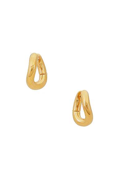 Balenciaga Loop Earrings in Metallic Gold Cover