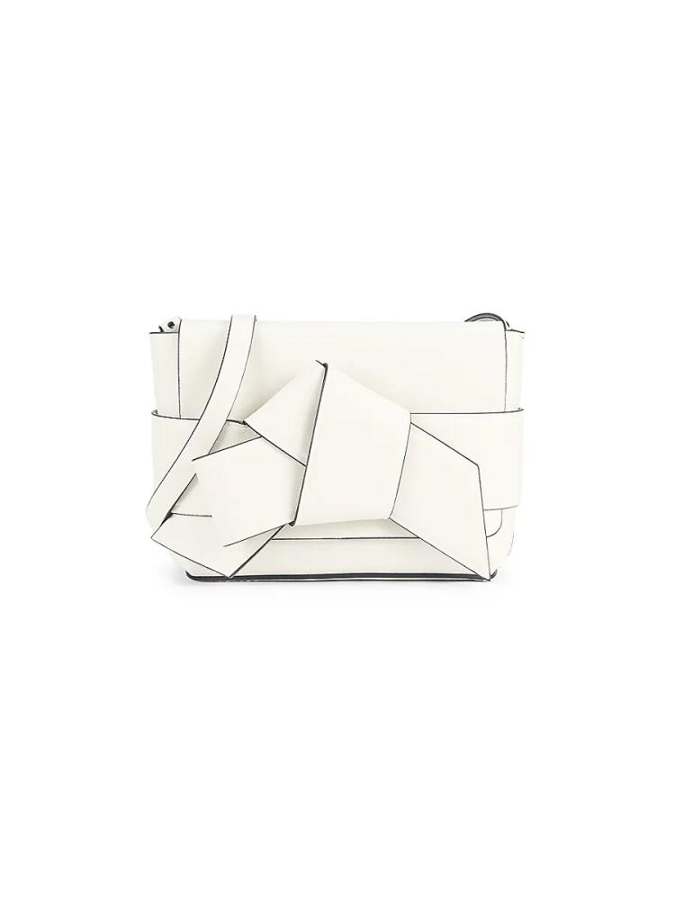 Acne Studios Women's Knot Leather Crossbody Bag - White Cover