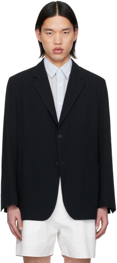 AURALEE Navy Viyella Blazer Cover