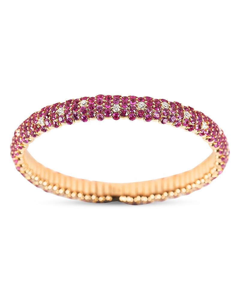 Zydo 18K Rose Gold Stretch Pink Sapphire & Diamond Bracelet Cover