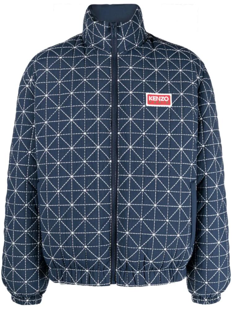 Kenzo Sashiko-stitch puffer jacket - Blue Cover