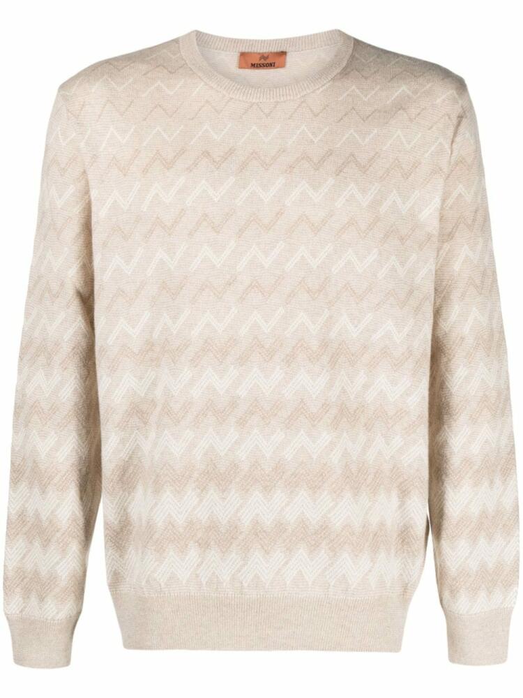 Missoni zigzag-pattern cashmere jumper - Brown Cover