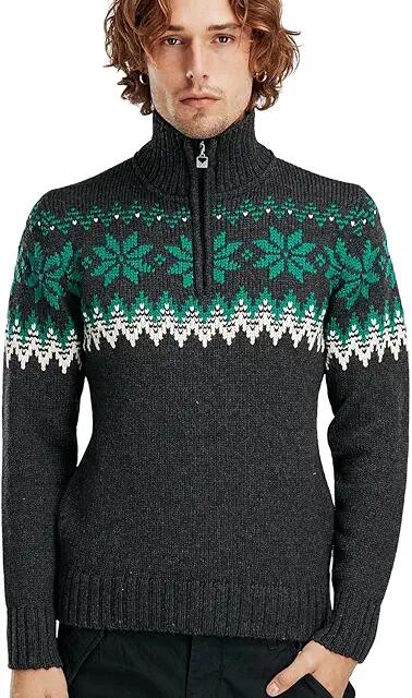 Dale of Norway Myking Sweater (Dark Grey/Bright Green) Men's Sweater Cover