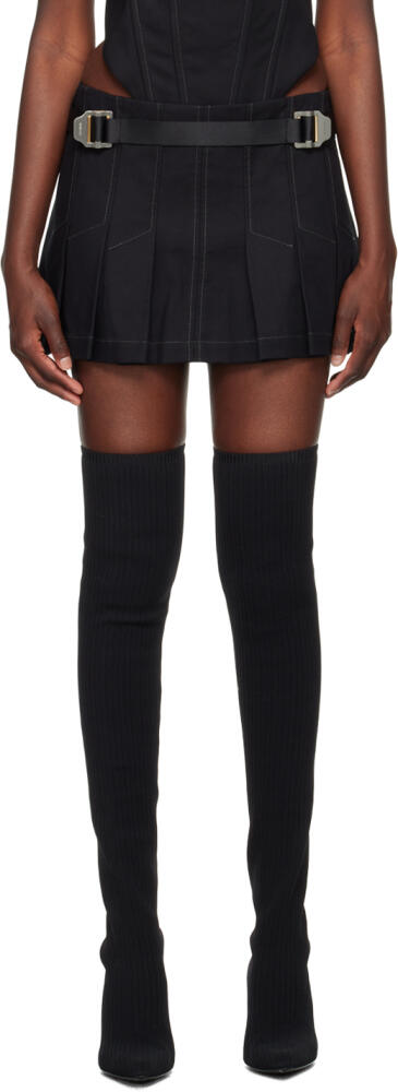 Dion Lee Black Safety Slider Miniskirt Cover