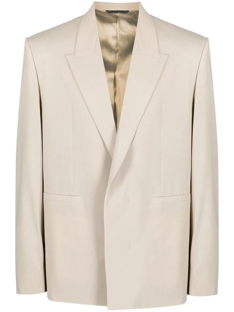 Givenchy overlap lapel oversized jacket - Grey Cover