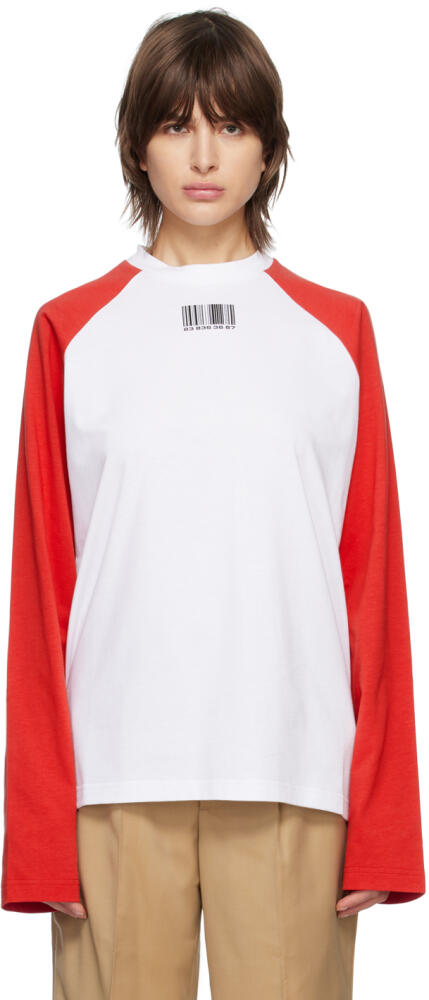 VTMNTS Red Barcode Long Sleeve T-Shirt Cover