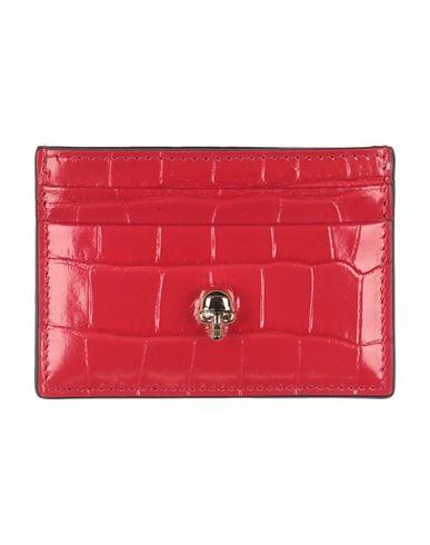 Alexander Mcqueen Woman Document holder Red Soft Leather Cover