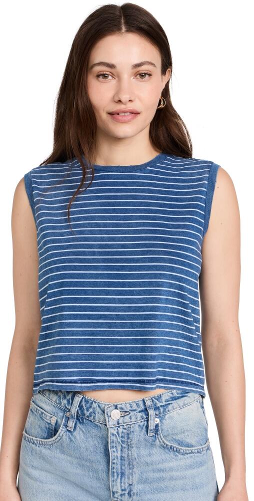 AMO Sleeveless Babe Tee Indigo/White Cover