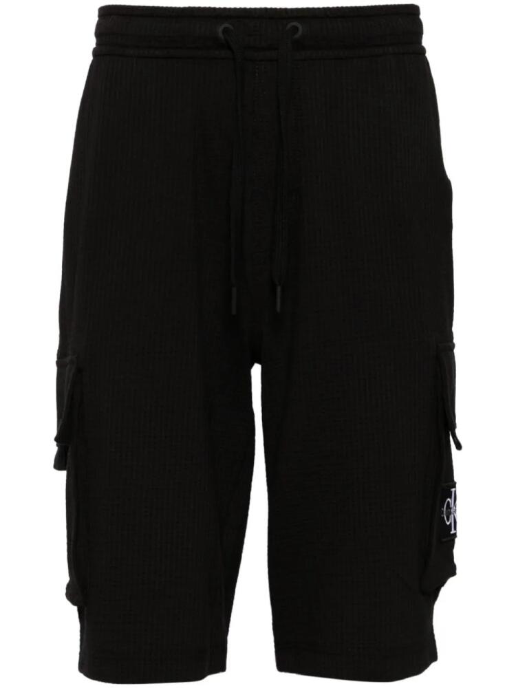 Calvin Klein logo badge sweatshorts - Black Cover