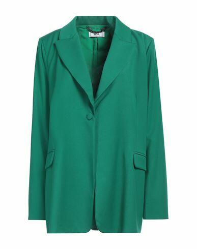 Jijil Woman Blazer Light green Polyester, Viscose, Elastane Cover