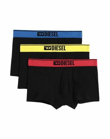 Diesel Umbx-damienthreepack Boxer-shorts Man Boxer Black Cotton, Elastane Cover