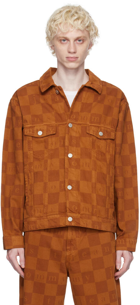 Tommy Jeans Brown Check Denim Jacket Cover