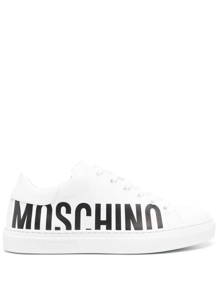 Moschino logo-print low-top sneakers - White Cover