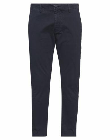 Guess Man Pants Midnight blue Cotton, Elastane Cover