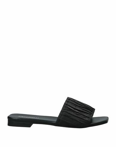 Just Cavalli Woman Sandals Black Soft Leather Cover