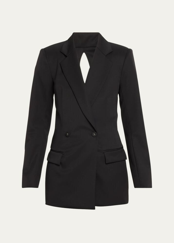 Brandon Maxwell The Riley Blazer Jacket with Split Back Cover