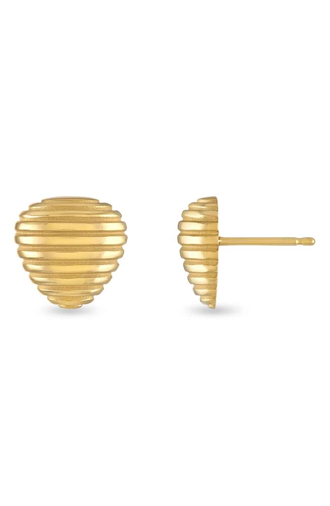 Pamela Zamore Isla Trillion Stud Earrings in Gold Cover