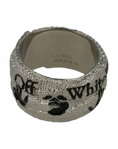 Off-white Swimming Logo Ring Man Ring Silver Brass Cover