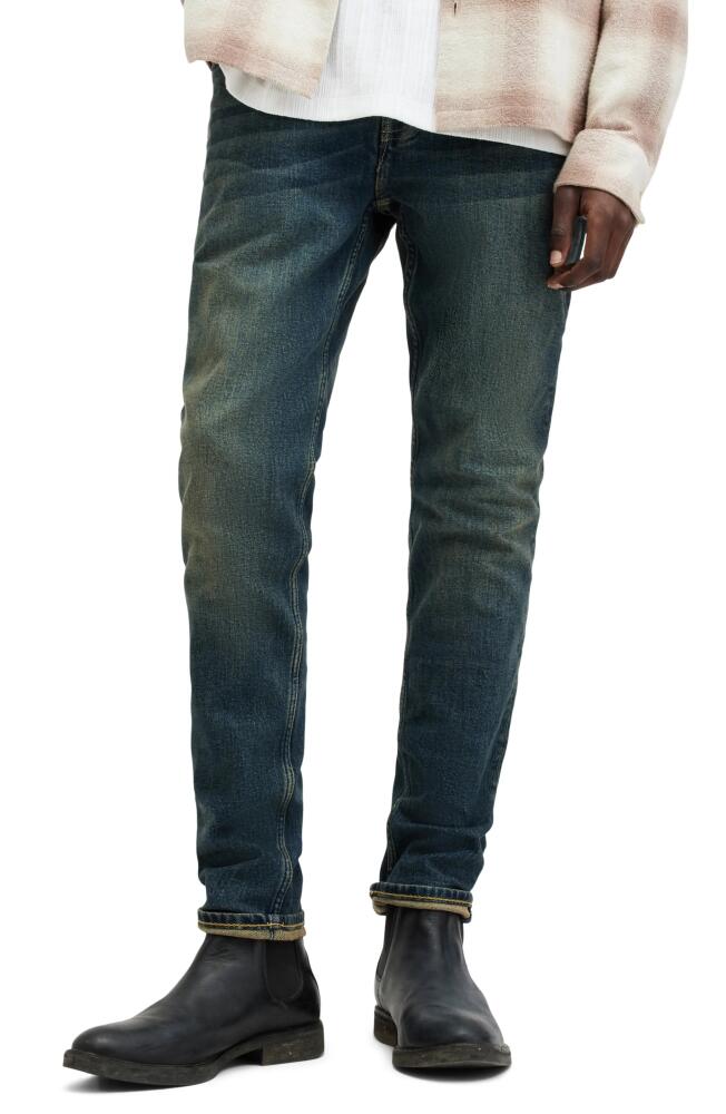 AllSaints Rex Slim Fit Jeans in Tinted Indigo Cover