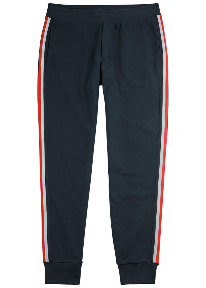 Moncler Striped Cotton Sweatpants - Navy Cover