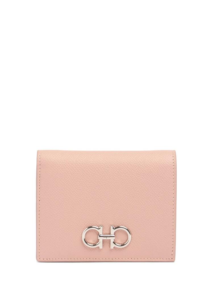 FERRAGAMO Gancini French Leather Wallet Cover