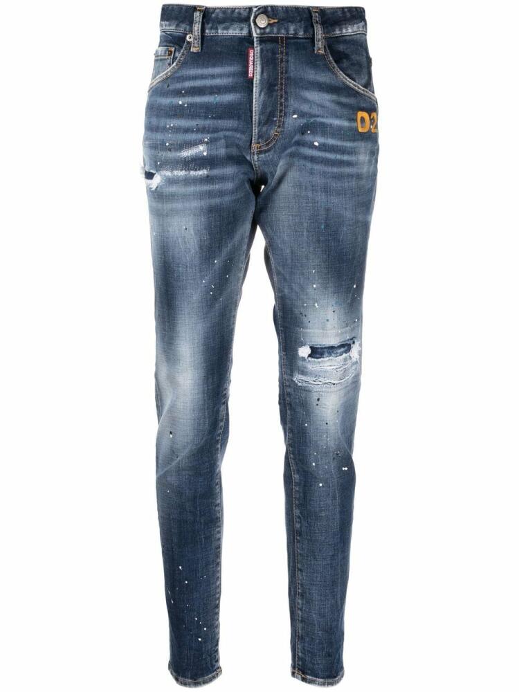 DSQUARED2 distressed-finish denim jeans - Blue Cover